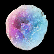 Angel Aura Agate geode 51mm 45/54g in sunlight - Rocks and Things Store