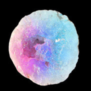 Angel Aura Agate geode 51mm 45/54g in sunlight - Rocks and Things Store