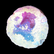 Angel Aura Agate geode 51mm 45/54g in sunlight - Rocks and Things Store
