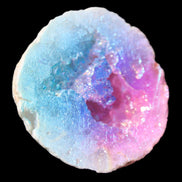 Angel Aura Agate geode 51mm 45/54g in sunlight - Rocks and Things Store