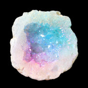 Angel Aura Agate geode 51mm 45/54g in sunlight - Rocks and Things Store