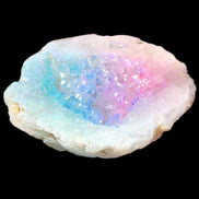 Angel Aura Agate geode 51mm 45/54g in sunlight - Rocks and Things Store