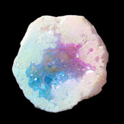 Angel Aura Agate geode 51mm 45/54g in sunlight - Rocks and Things Store