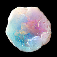 Angel Aura Agate geode 51mm 45/54g in sunlight - Rocks and Things Store