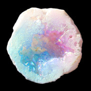 Angel Aura Agate geode 51mm 45/54g in sunlight - Rocks and Things Store
