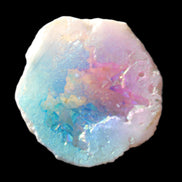 Angel Aura Agate geode 51mm 45/54g in sunlight - Rocks and Things Store