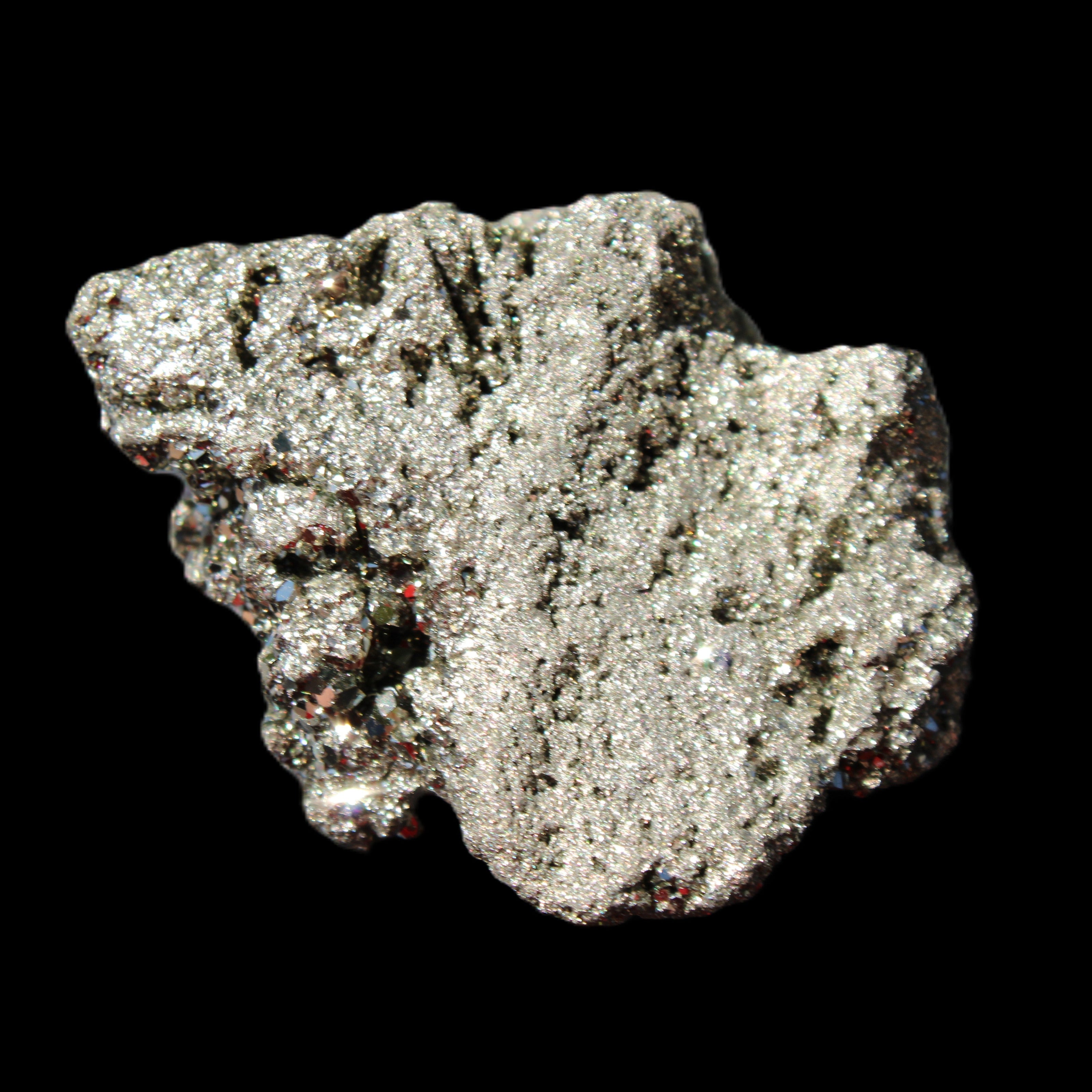 Pyrite cluster 46-57mm 95-117g in sunlight - Rocks and Things Store