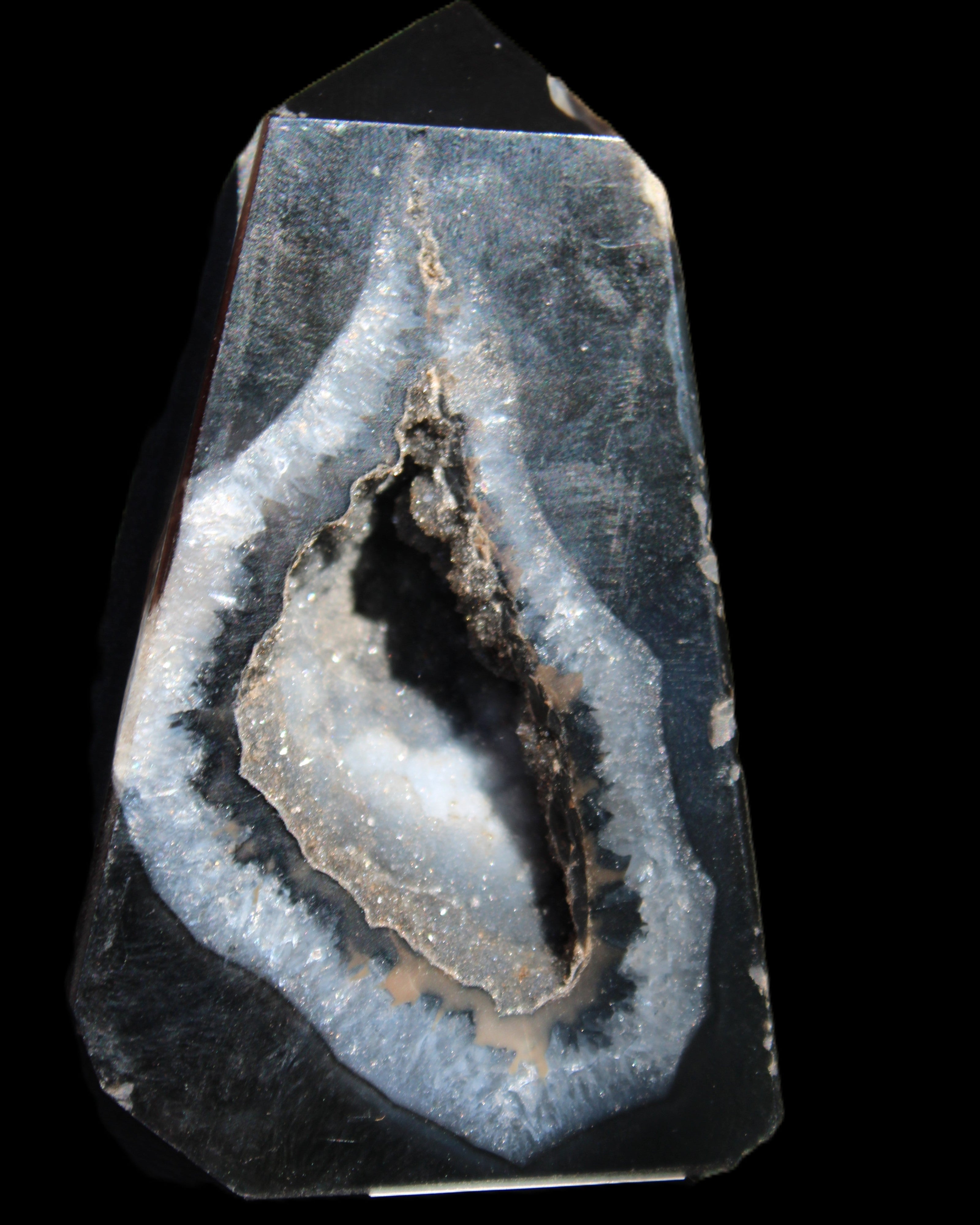 Onyx Agate wand 68*40*9mm 64g in sunlight - Rocks and Things Store