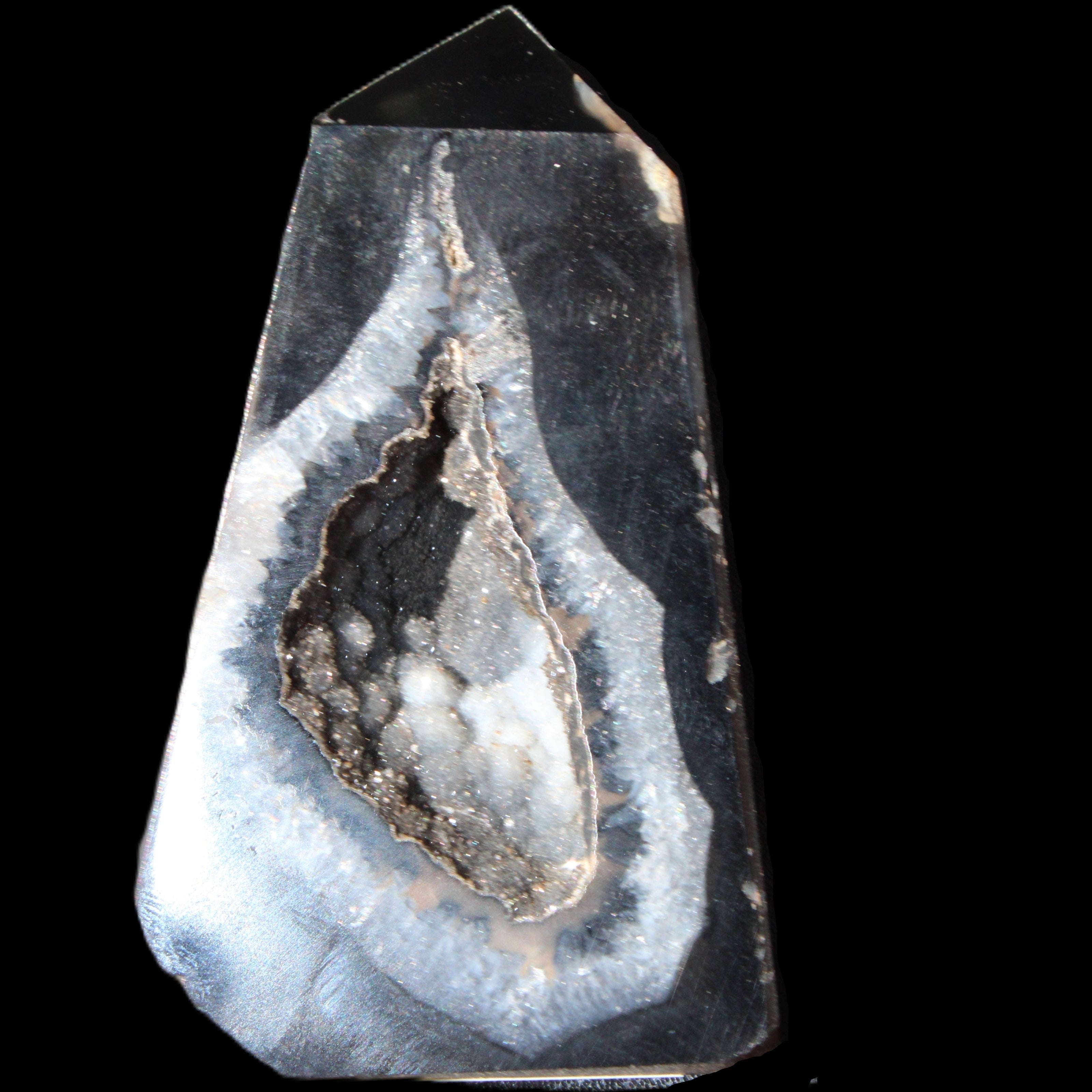 Onyx Agate wand 68*40*9mm 64g in sunlight - Rocks and Things Store