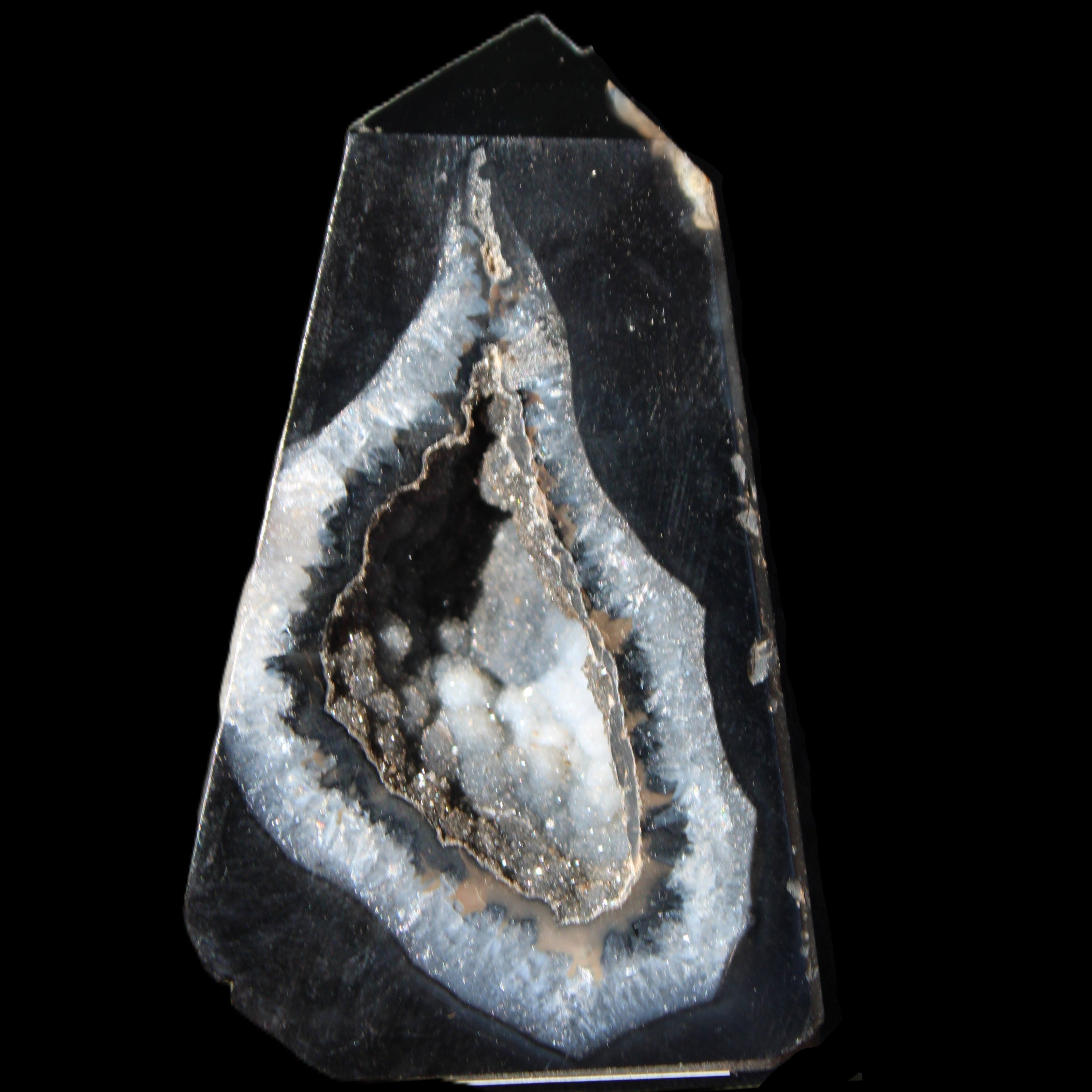 Onyx Agate wand 68*40*9mm 64g in sunlight - Rocks and Things Store