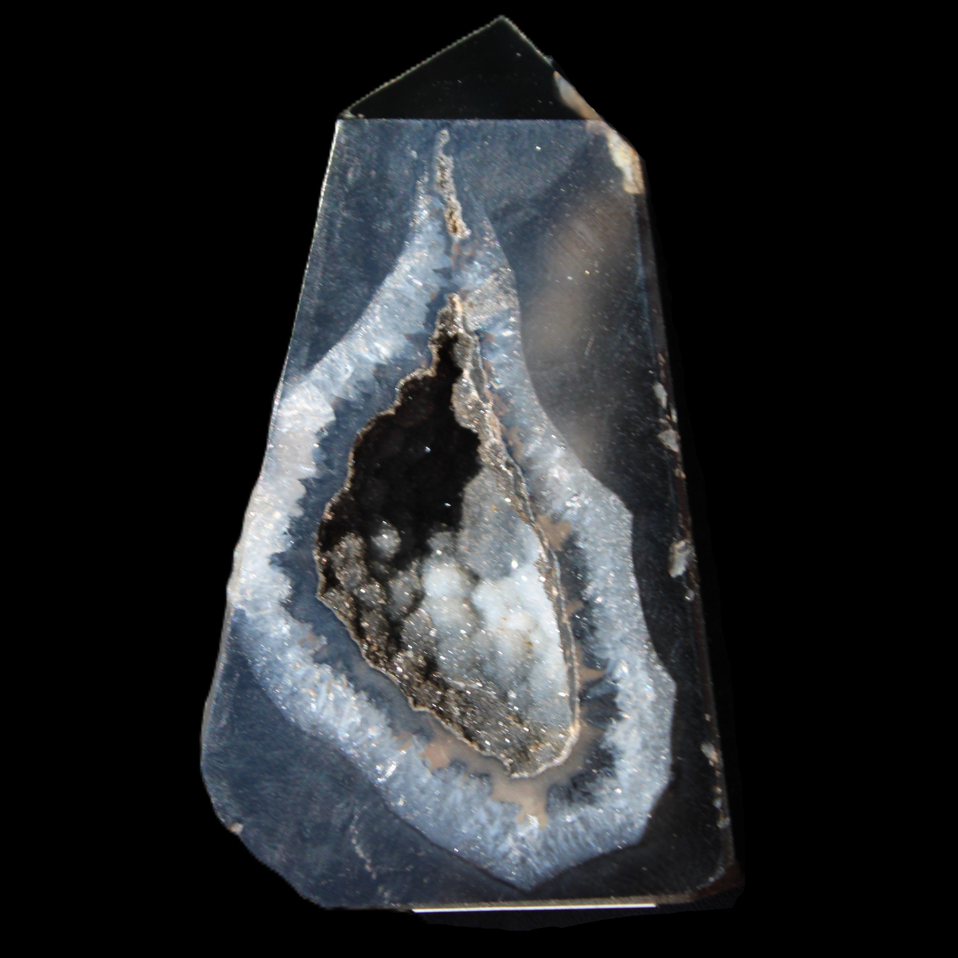 Onyx Agate wand 68*40*9mm 64g in sunlight - Rocks and Things Store