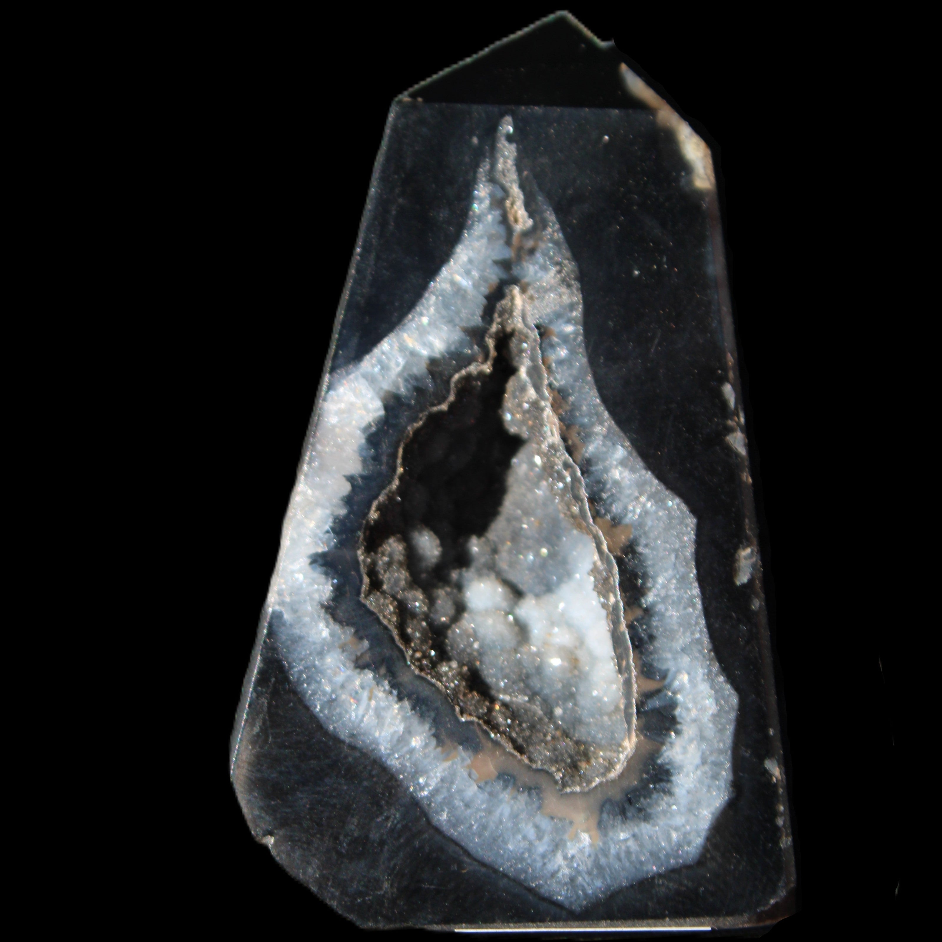 Onyx Agate wand 68*40*9mm 64g in sunlight - Rocks and Things Store