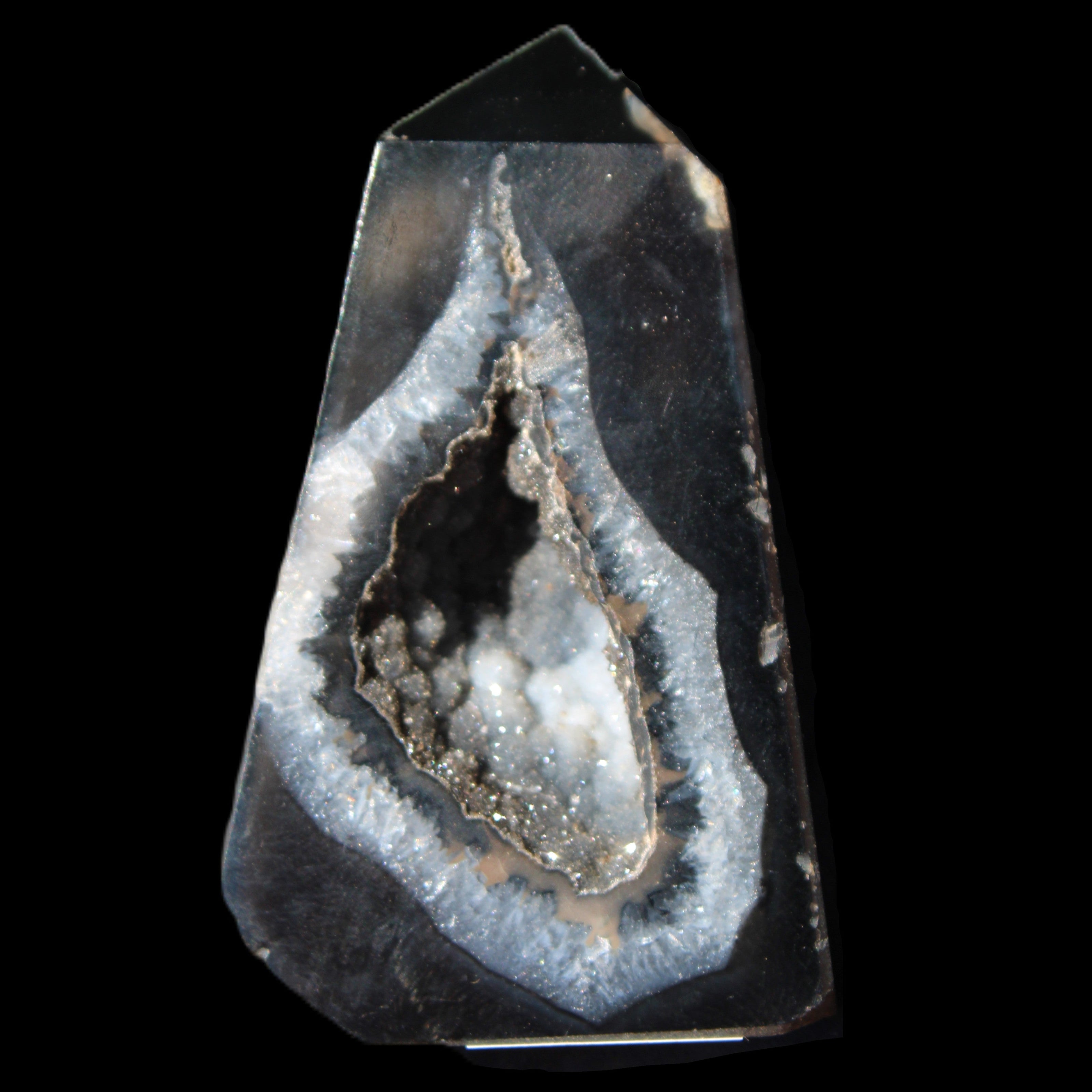 Onyx Agate wand 68*40*9mm 64g in sunlight - Rocks and Things Store