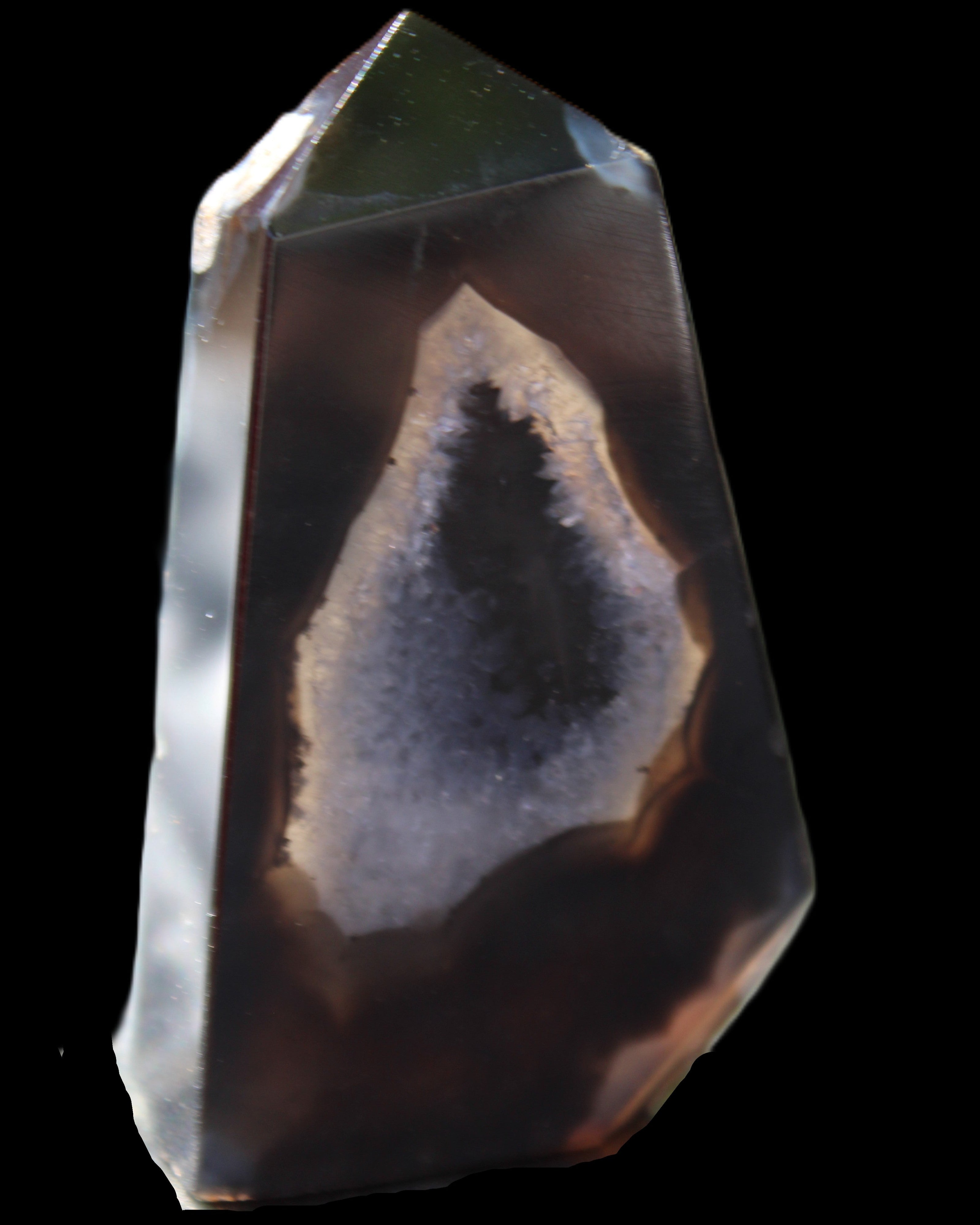 Onyx Agate wand 68*40*9mm 64g in sunlight - Rocks and Things Store