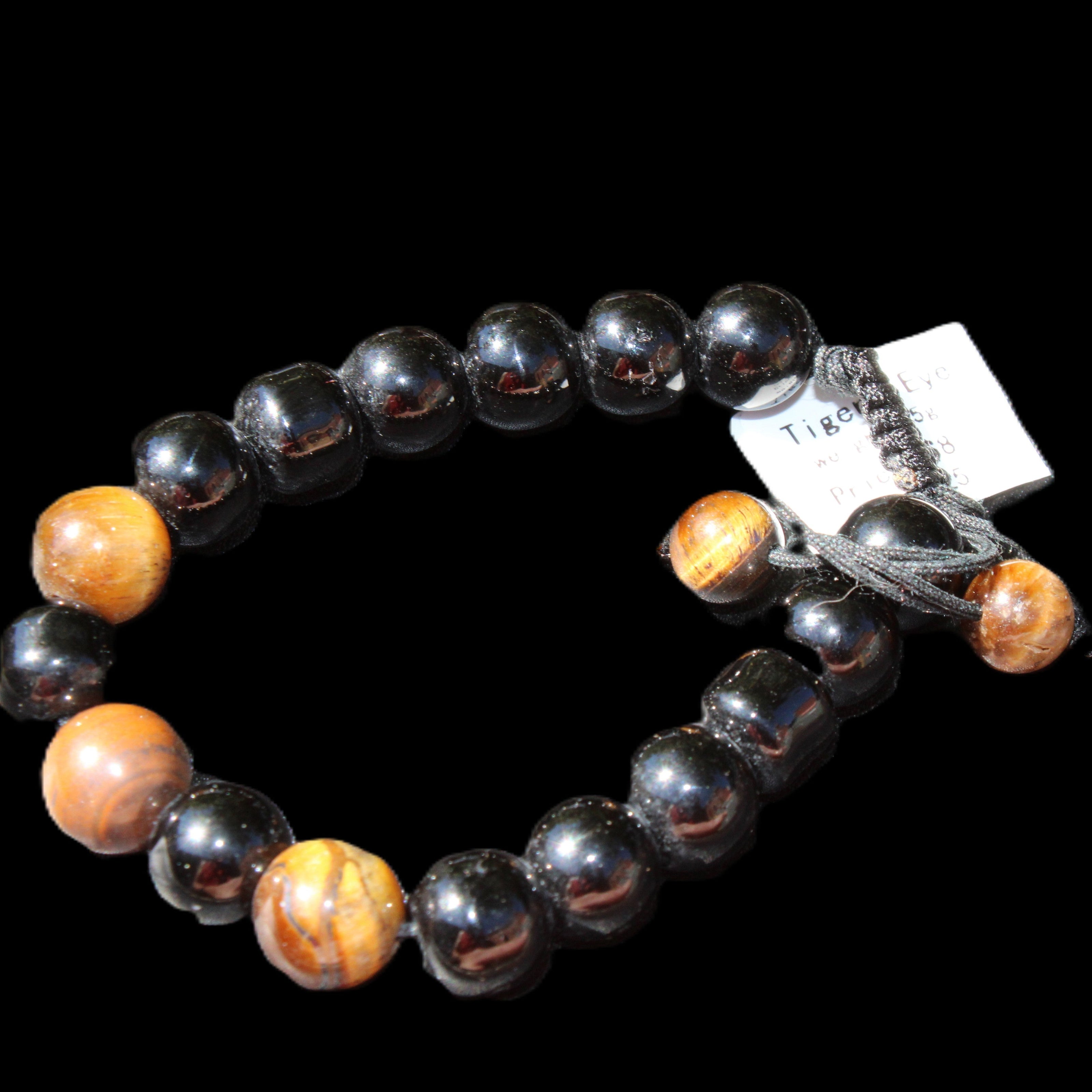 Tiger Eye Bracelet string adjustable bangle 25g in sunlight - Rocks and Things Store