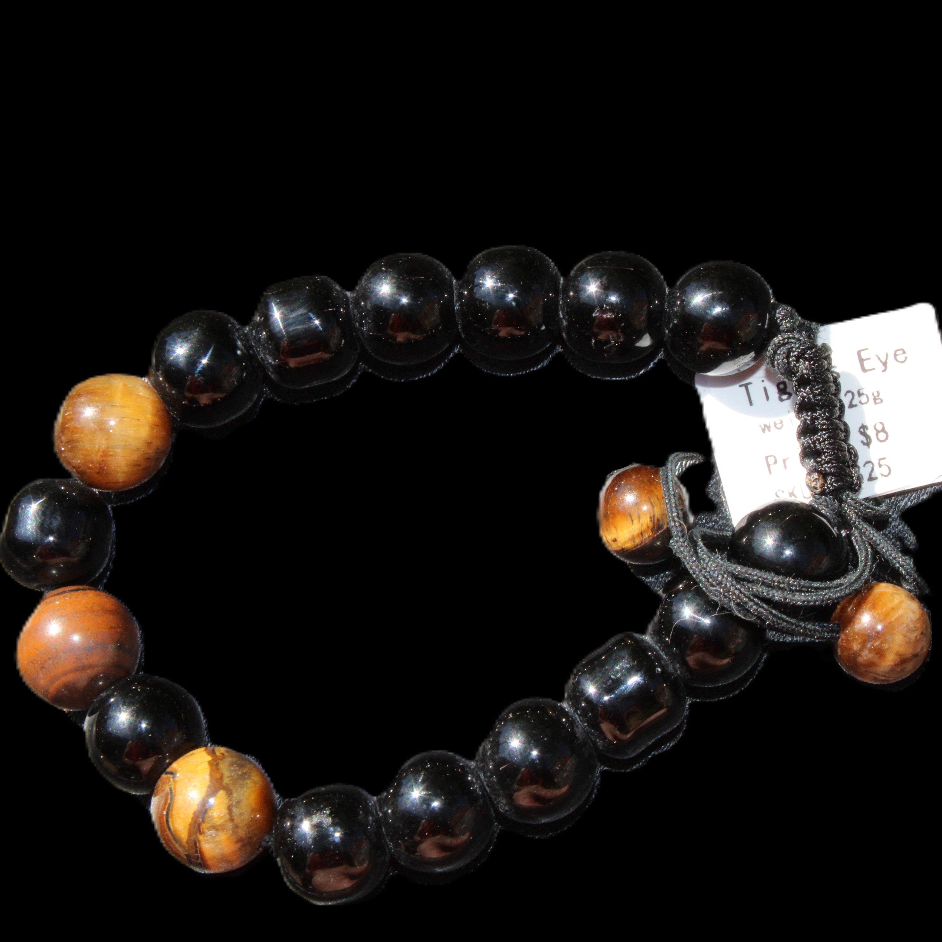 Tiger Eye Bracelet string adjustable bangle 25g in sunlight - Rocks and Things Store