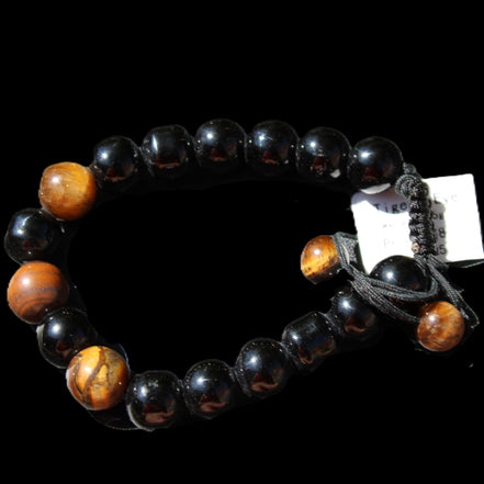 Tiger Eye Bracelet string adjustable bangle 25g in sunlight - Rocks and Things Store