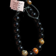 Tiger Eye Bracelet string adjustable bangle 25g in sunlight - Rocks and Things Store