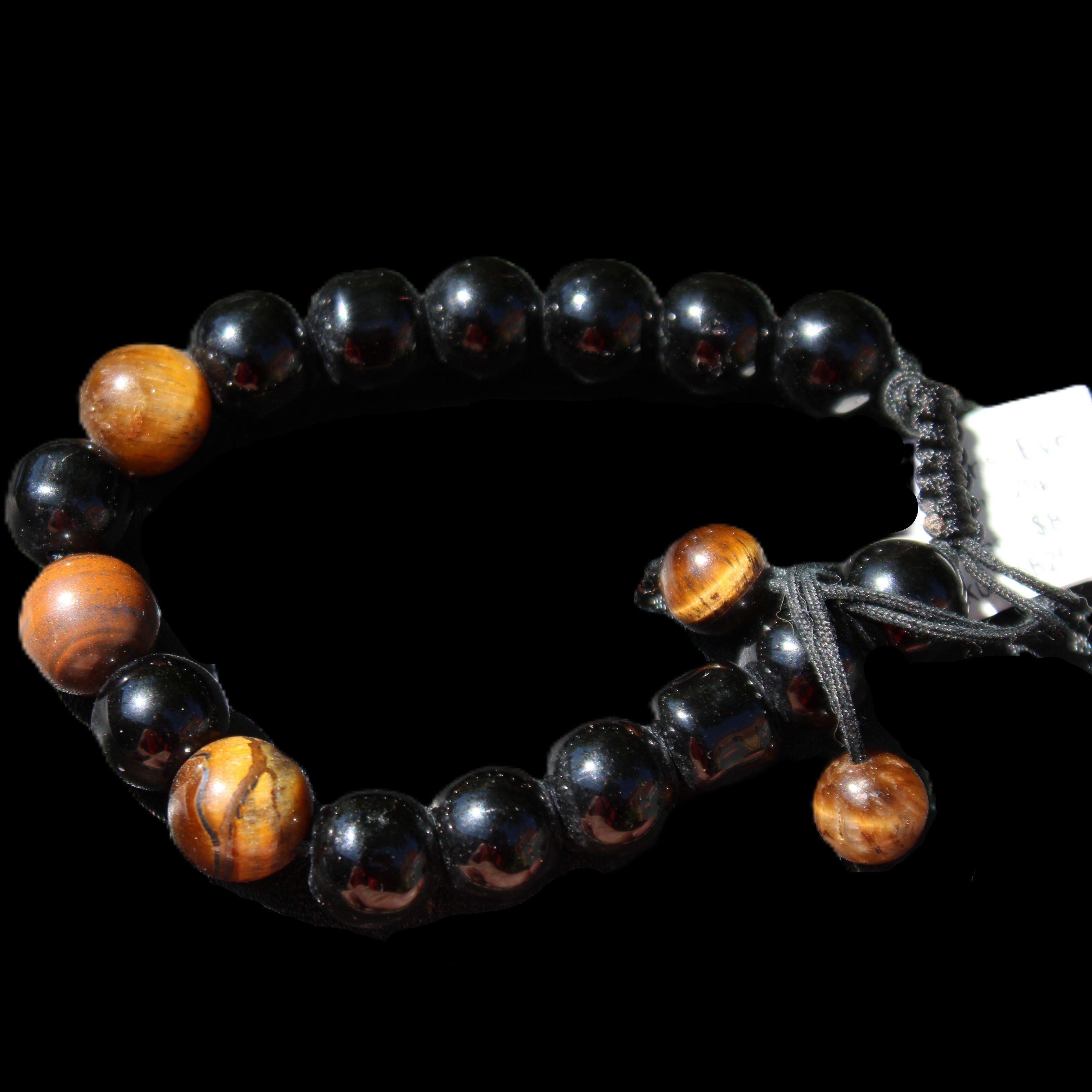 Tiger Eye Bracelet string adjustable bangle 25g in sunlight - Rocks and Things Store