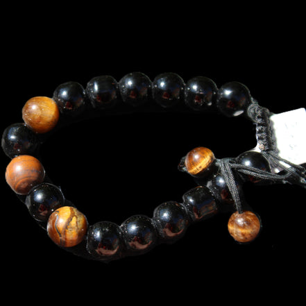 Tiger Eye Bracelet string adjustable bangle 25g in sunlight - Rocks and Things Store