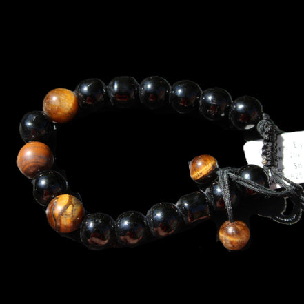 Tiger Eye Bracelet string adjustable bangle 25g in sunlight - Rocks and Things Store