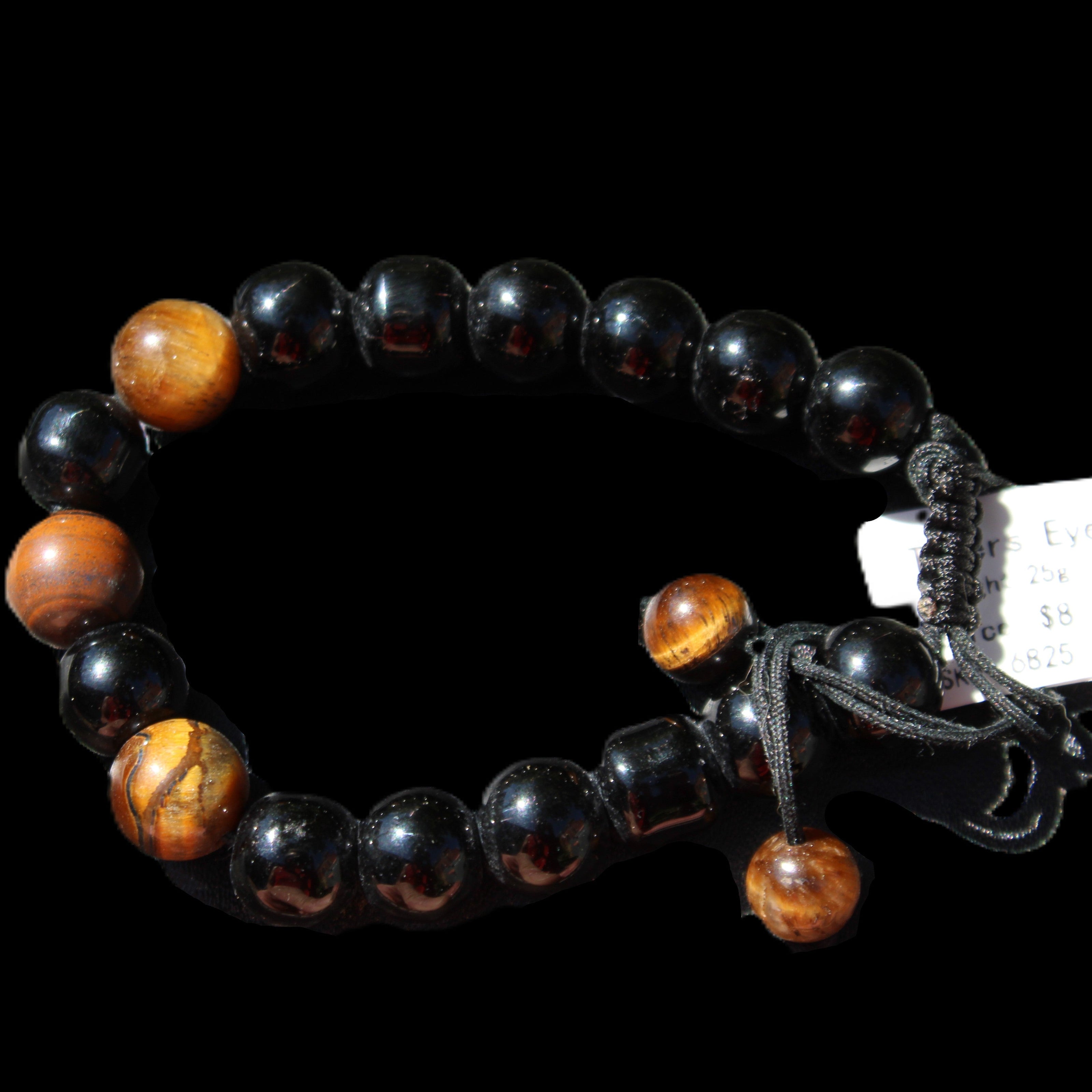 Tiger Eye Bracelet string adjustable bangle 25g in sunlight - Rocks and Things Store