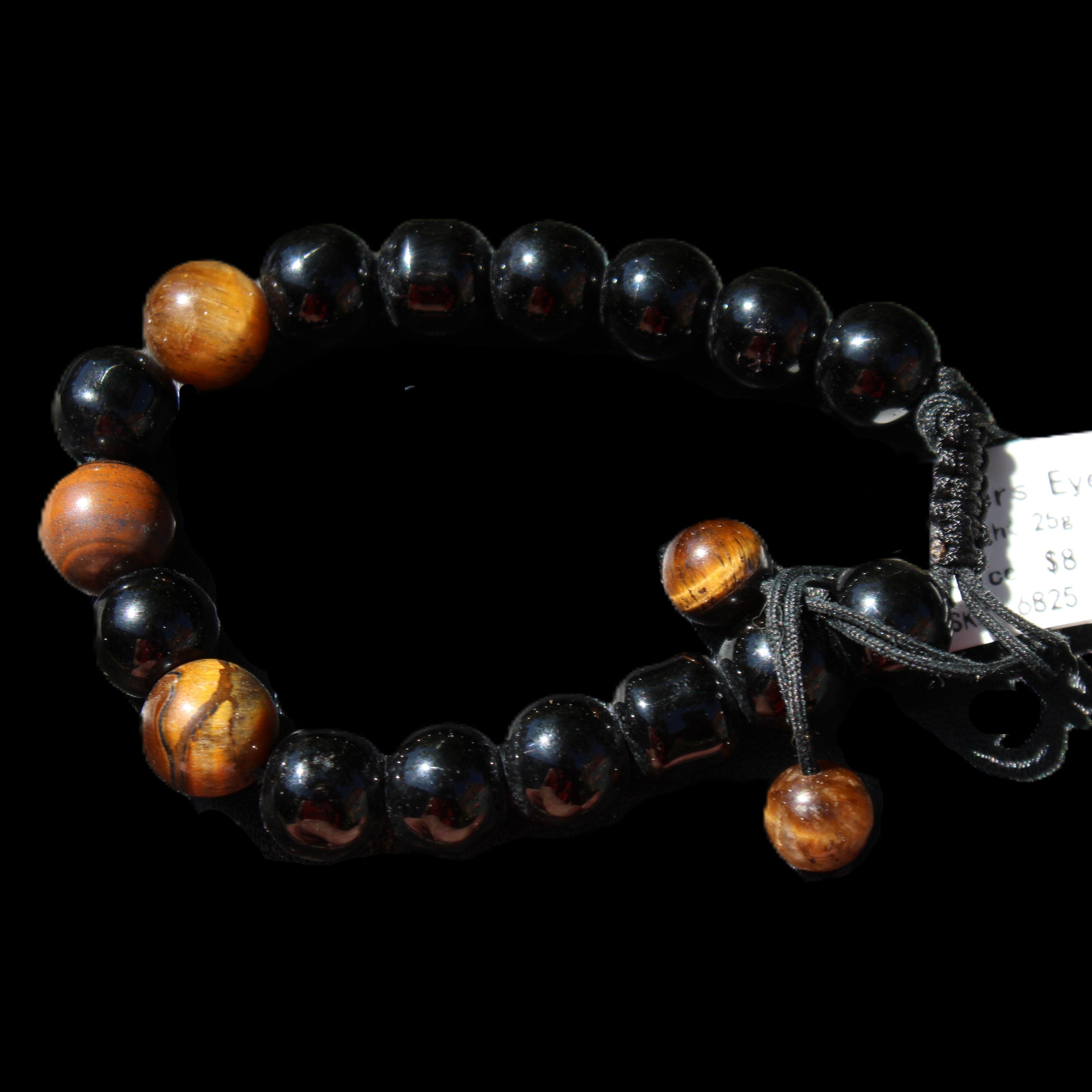 Tiger Eye Bracelet string adjustable bangle 25g in sunlight - Rocks and Things Store