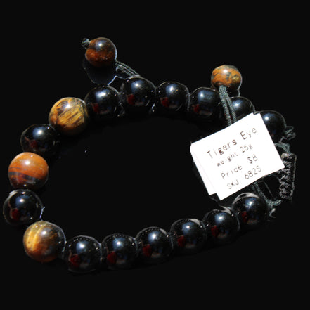 Tiger Eye Bracelet string adjustable bangle 25g in sunlight - Rocks and Things Store