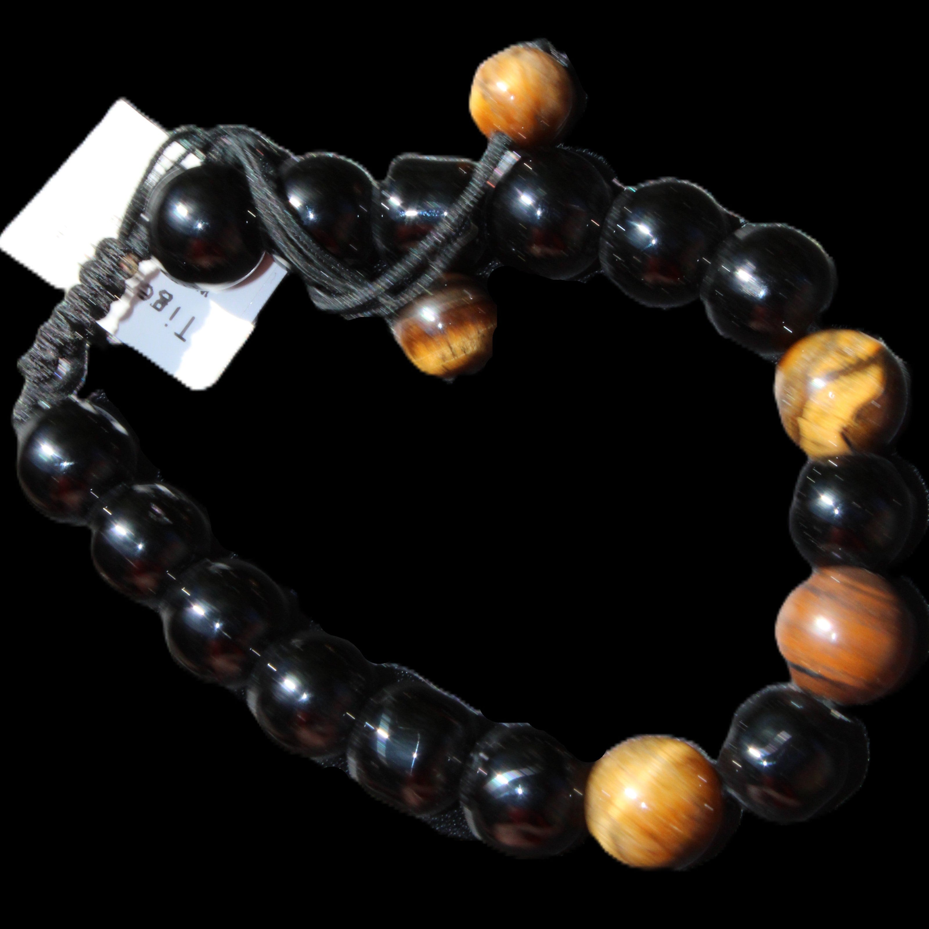 Tiger Eye Bracelet string adjustable bangle 25g in sunlight - Rocks and Things Store