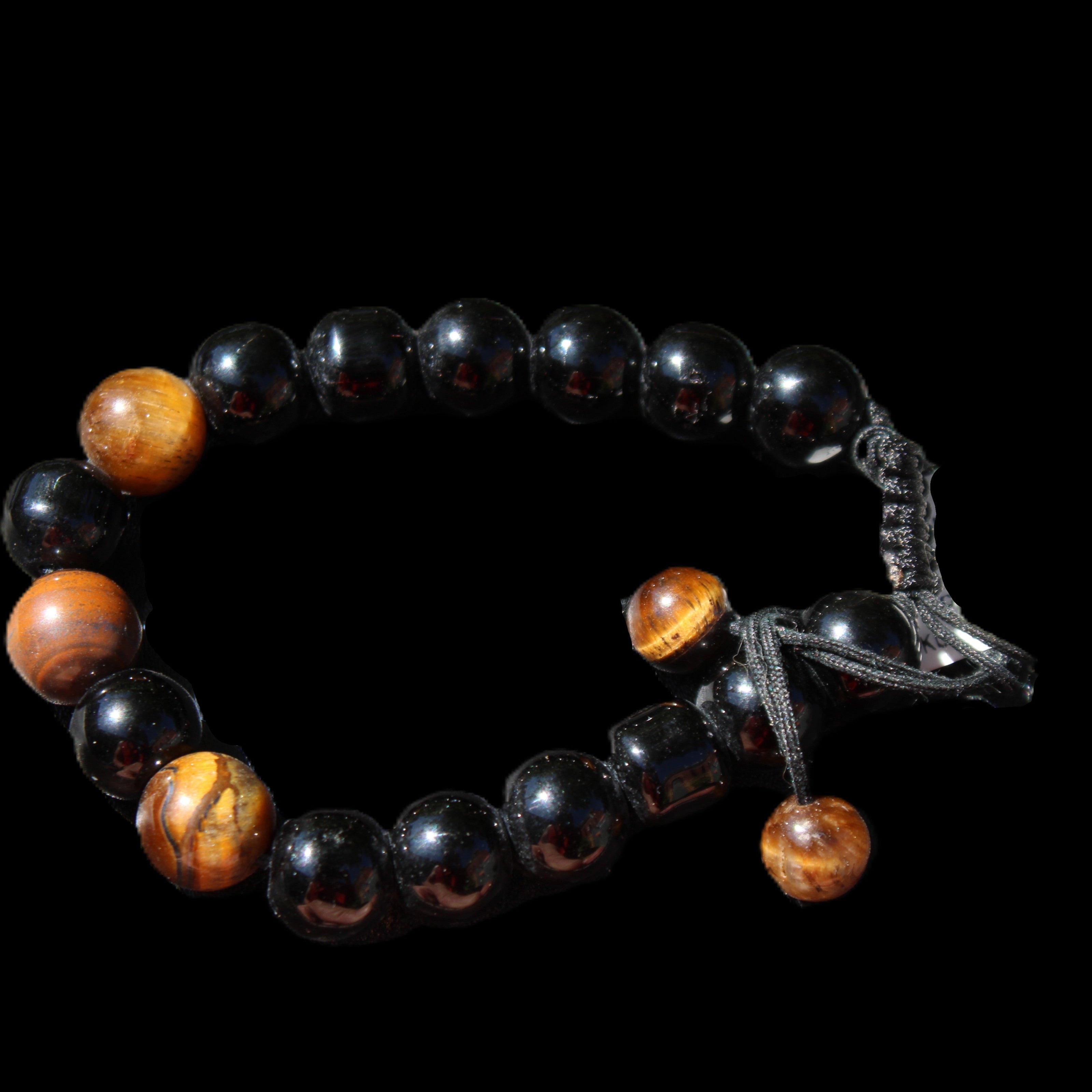 Tiger Eye Bracelet string adjustable bangle 25g in sunlight - Rocks and Things Store