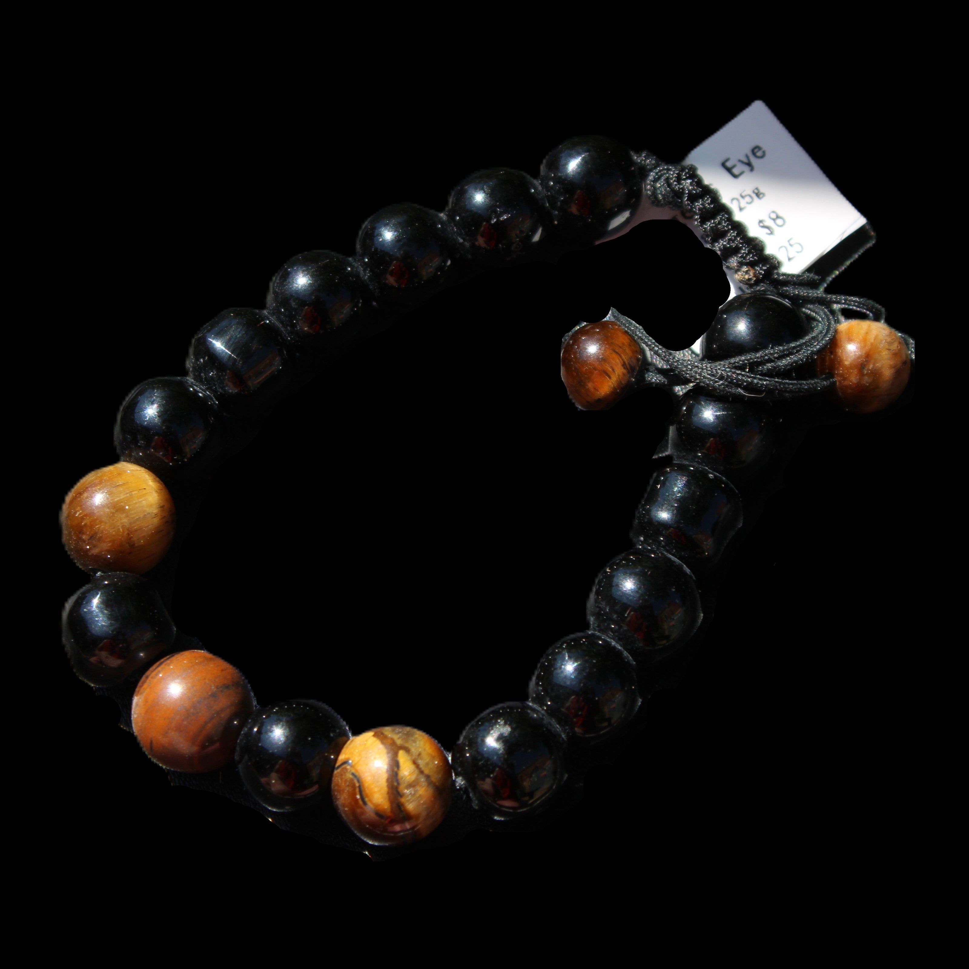 Tiger Eye Bracelet string adjustable bangle 25g in sunlight - Rocks and Things Store