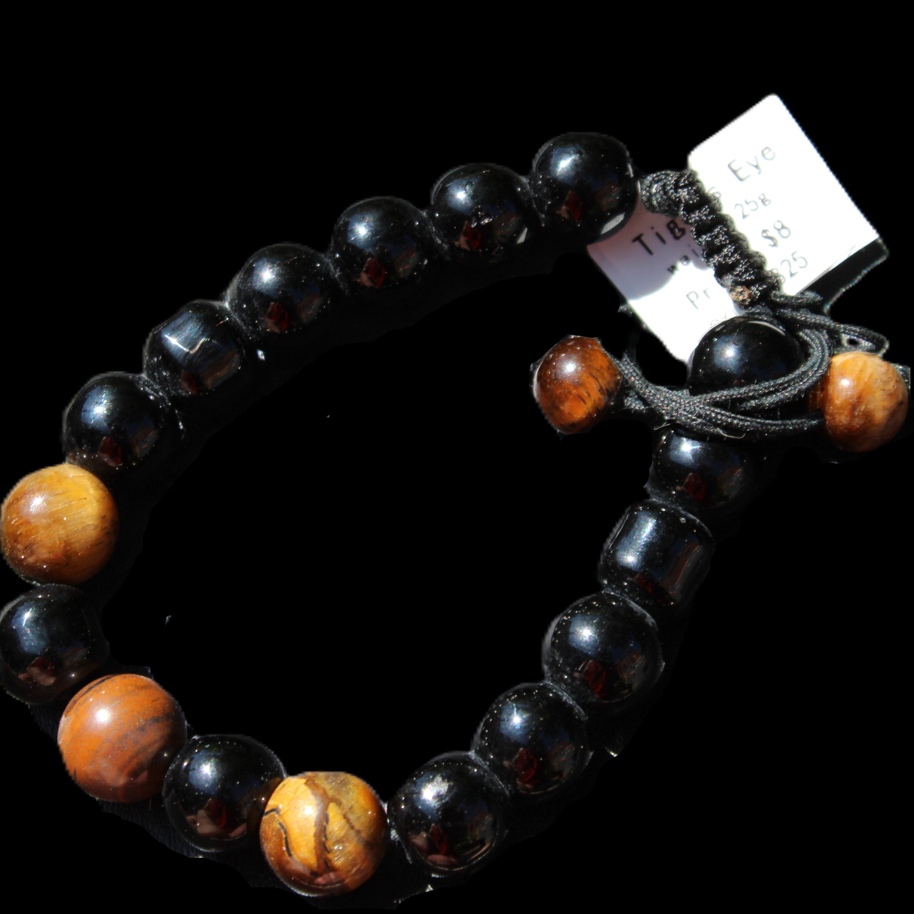 Tiger Eye Bracelet string adjustable bangle 25g in sunlight - Rocks and Things Store