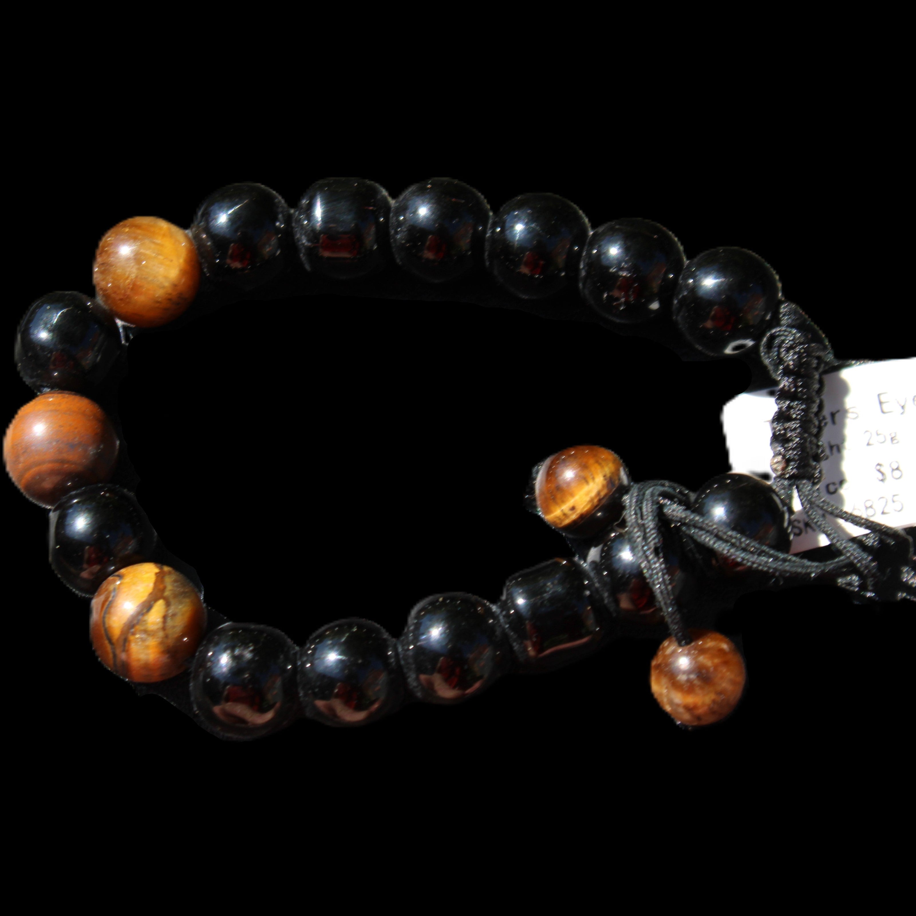 Tiger Eye Bracelet string adjustable bangle 25g in sunlight - Rocks and Things Store