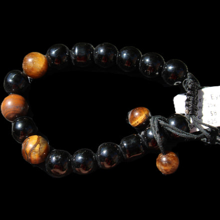 Tiger Eye Bracelet string adjustable bangle 25g in sunlight - Rocks and Things Store