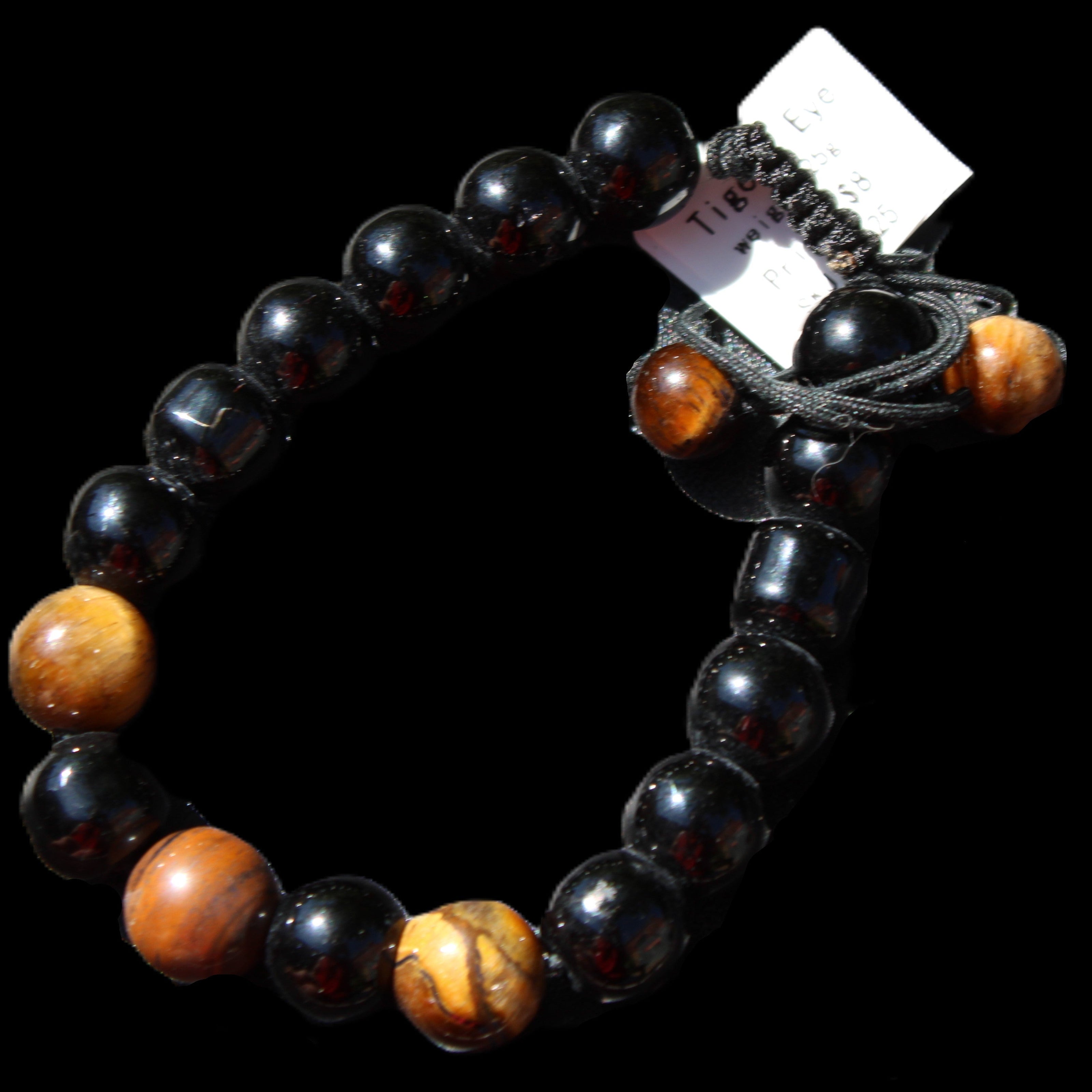 Tiger Eye Bracelet string adjustable bangle 25g in sunlight - Rocks and Things Store