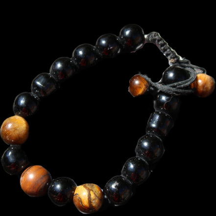 Tiger Eye Bracelet string adjustable bangle 25g in sunlight - Rocks and Things Store