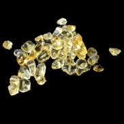 Citrine 41 tiny drilled beads in bright sunshine - Rocks and Things Store
