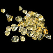 Citrine 41 tiny drilled beads in bright sunshine - Rocks and Things Store