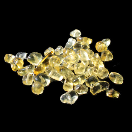 Citrine 41 tiny drilled beads in bright sunshine - Rocks and Things Store