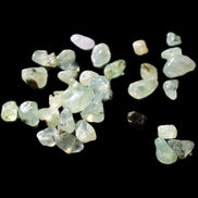 Prehnite 32 tiny drilled beads in bright sunshine - Rocks and Things Store