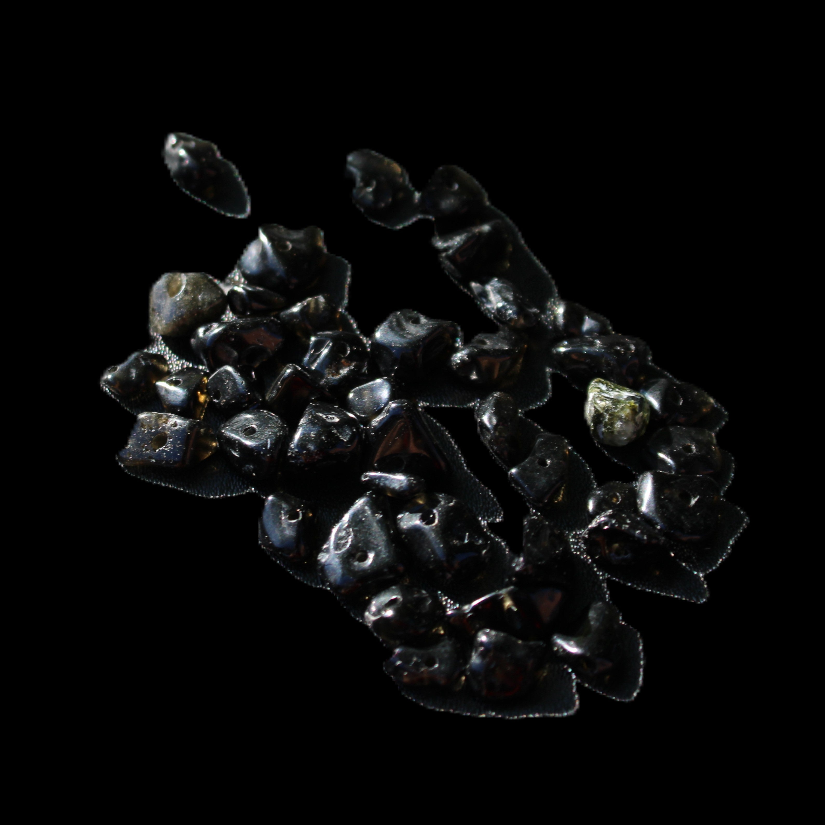 Tiny drilled beads for bracelet/necklace Black and White 10g in sunlight - Rocks and Things Store