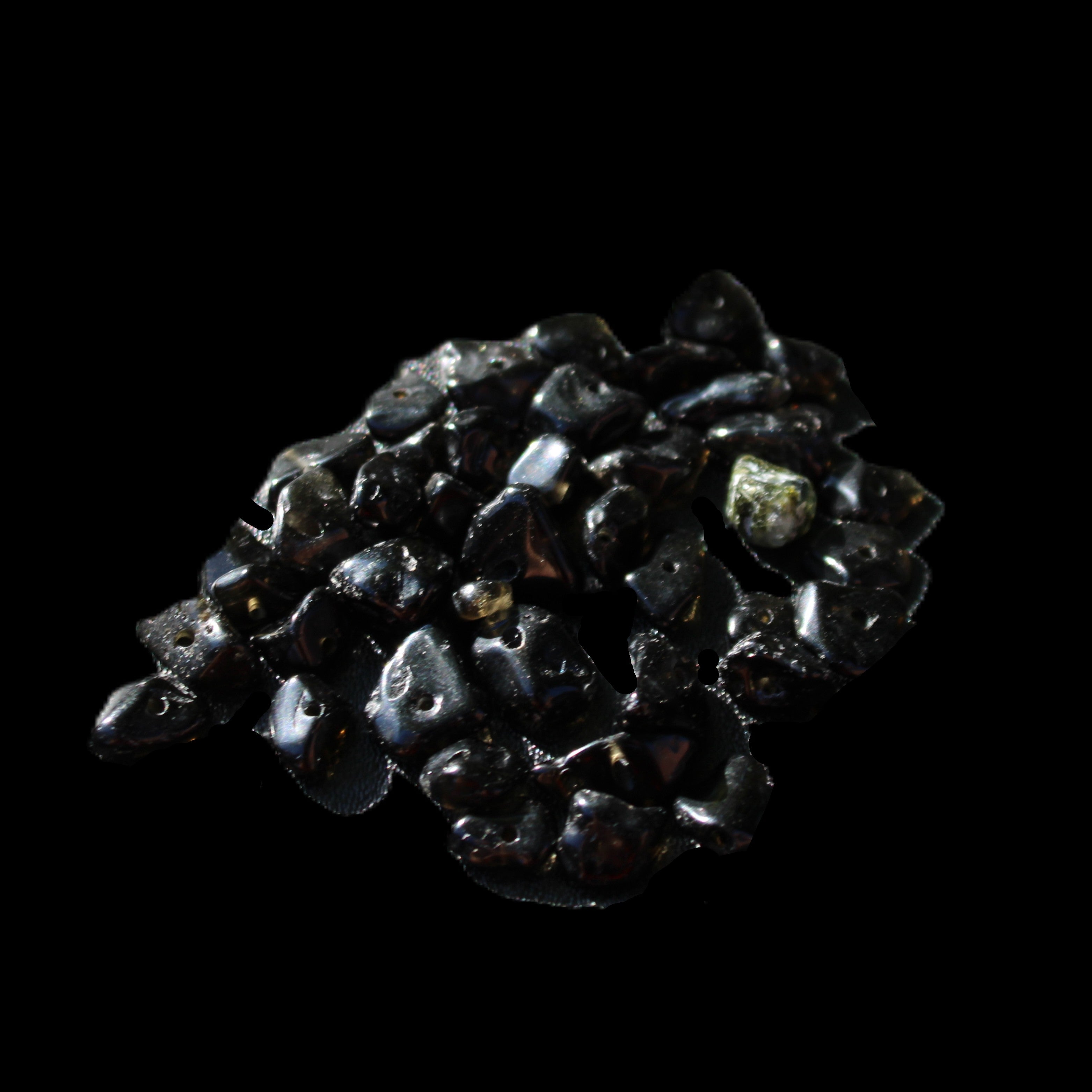 Tiny drilled beads for bracelet/necklace Black and White 10g in sunlight - Rocks and Things Store