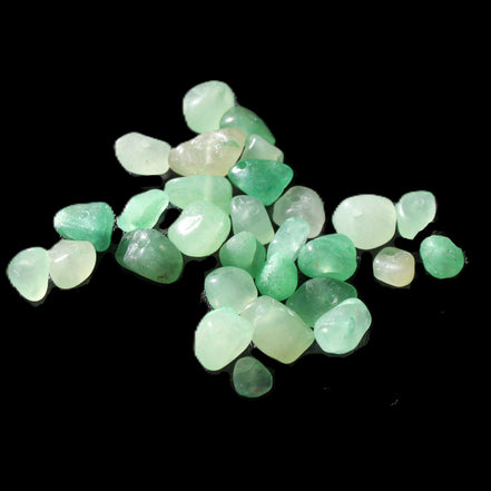 Aventurine 30 tiny drilled beads in bright sunlight - Rocks and Things Store