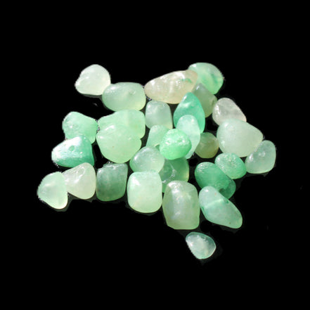 Aventurine 30 tiny drilled beads in bright sunlight - Rocks and Things Store