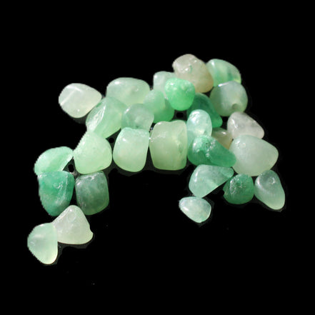 Aventurine 30 tiny drilled beads in bright sunlight - Rocks and Things Store