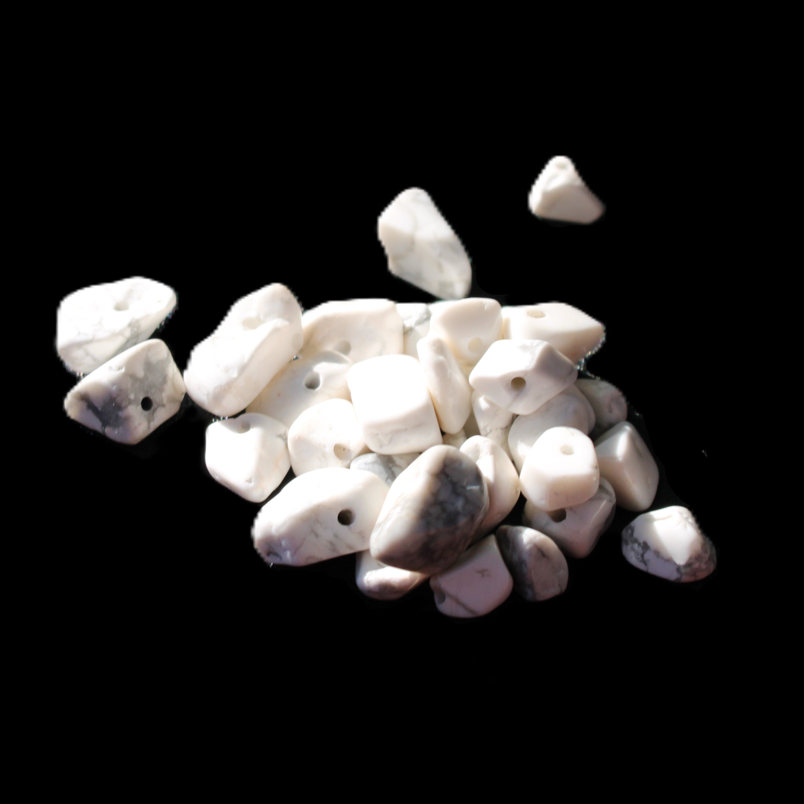 Tiny drilled beads for bracelet/necklace Black and White 10g in sunlight - Rocks and Things Store