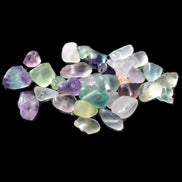 Fluorite 32 tiny drilled beads in bright sunlight - Rocks and Things Store