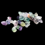 Fluorite 32 tiny drilled beads in bright sunlight - Rocks and Things Store