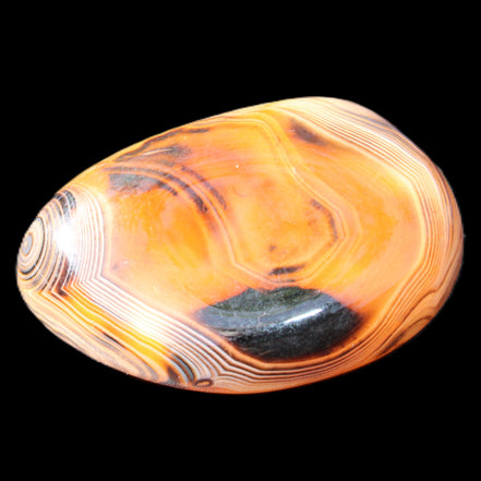 Crazy Lace Silk Banded Agate tumbled stone from Madagascar 39g in sunlight - Rocks and Things Store