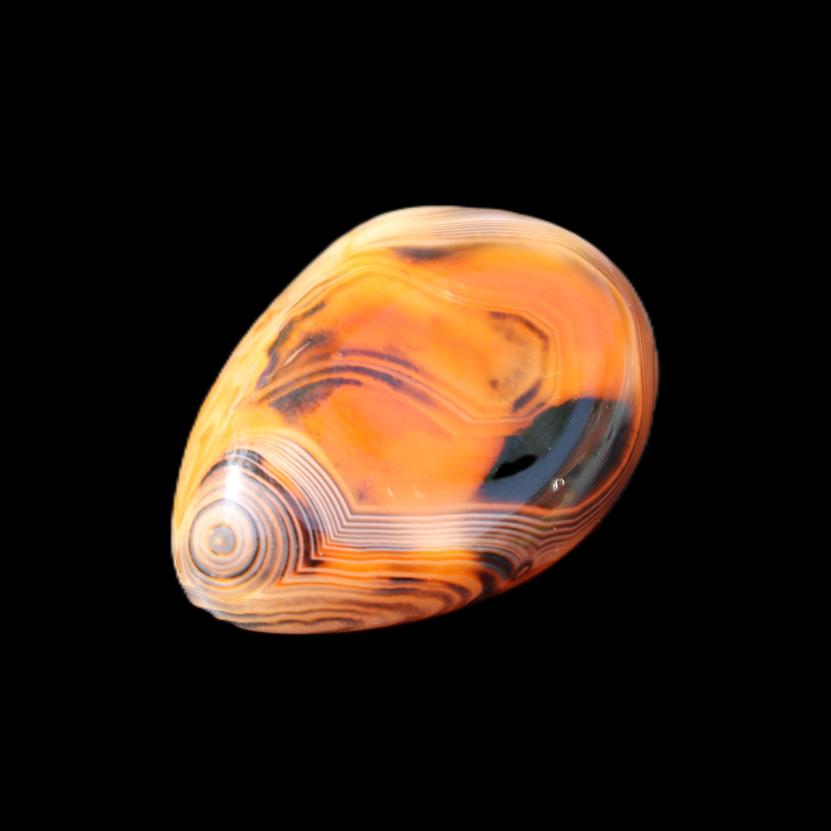 Crazy Lace Silk Banded Agate tumbled stone from Madagascar 39g in sunlight - Rocks and Things Store